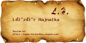 Lázár Hajnalka névjegykártya